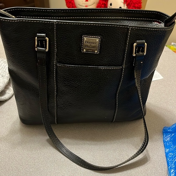 Dooney And Bourke Black Purse With Red Interior